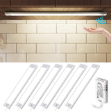 HS46 Motion Sensor Light Indoor, Under Cabinet Lights Plug in, Closet Lights, Stepless Dimming, Hand Wave Activated for Kitchen Shelf Cupboard Closet Workbench (12 in 4000K)
