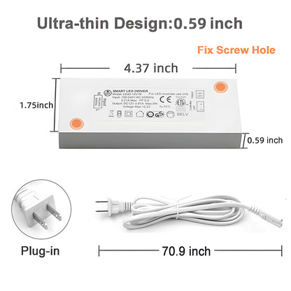 LD40-12V-W Cabinet Light 8W LED Driver Transformer LED Power Supply with ETL CE for LED Lights