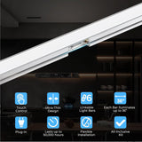 APE2 12V Under Cabinet LED Lighting, Linkable Linear Light Bar, CCT Adjustable (2700K-5000K)with Wired Touch Sensor for Kitchen, Display Cabinet, Shelf & Cupboard （White)