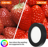 PL05 12V LED Kitchen Cupboard Puck Lights, CRI 90+ 1.8W, CCT Tunable 3000K-6000K, Wired Touch Dimmable Under Cabinet Lighting - 10 Pack