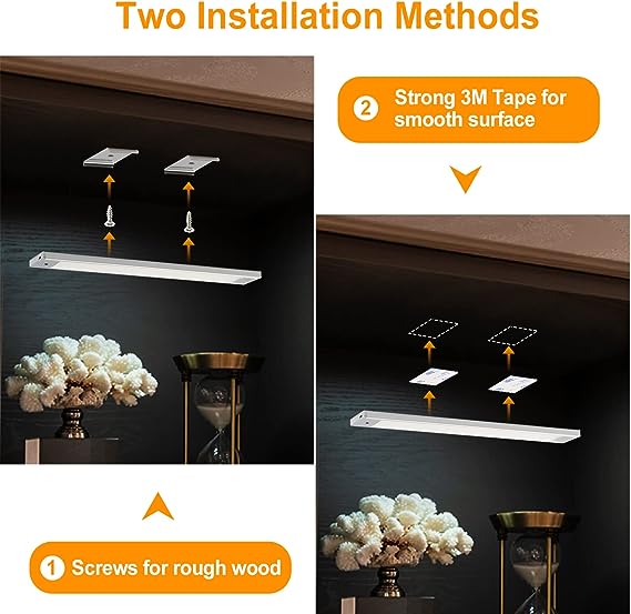 VST Led Under Cabinet and Closet Lights with Plugged-in,Handwave Activated Stepless Dimming Light