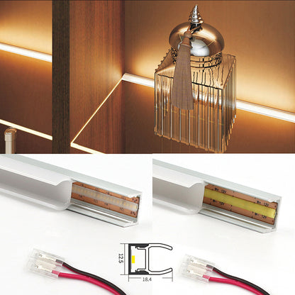 TEST 10-Pack 3.3ft VST APC9  LED Glass Shelf Light Profile with Milky Covers and 10 Quick-Link Connectors