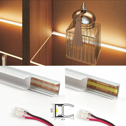 TEST 10-Pack 3.3ft VST APC9  LED Glass Shelf Light Profile with Milky Covers and 10 Quick-Link Connectors