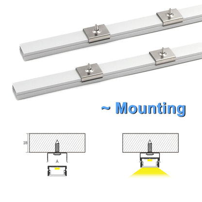 This 10 pcs Black Aluminum U Shape Channel with Smoky Transparent Clear Cover for LED Strip Lights is designed to fit most popular LED strip types up to 13mm wide. With versatile installation options, these channels make it easy to achieve under-cabinet and backsplash lighting, accent and back lighting, and more.