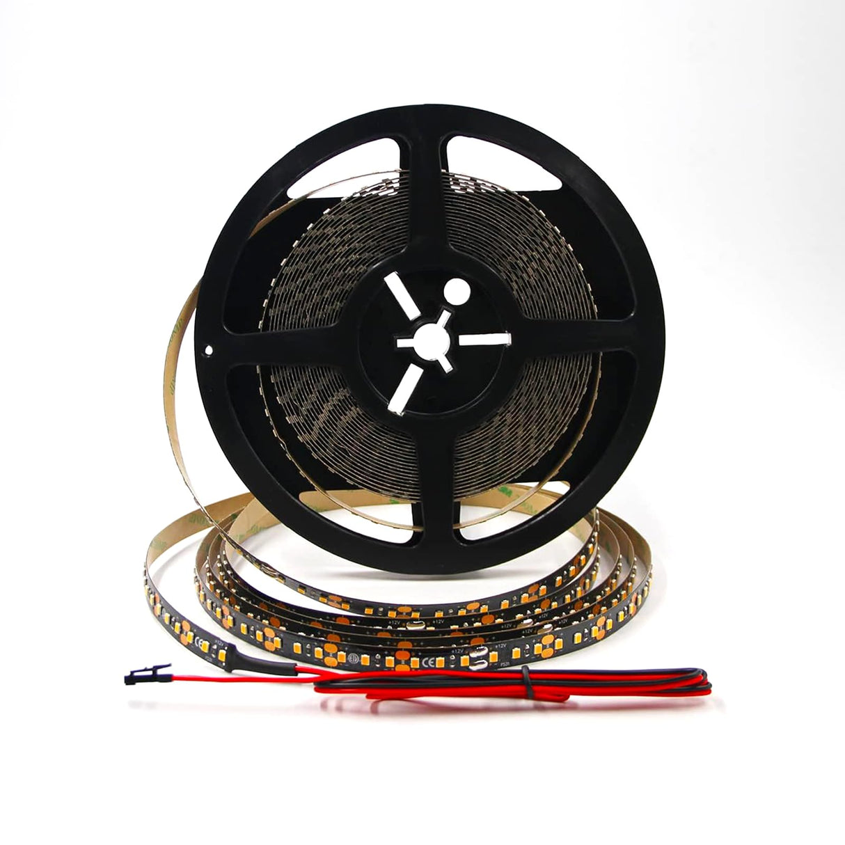 FS31 10mm LED Strip Light 12V 9.6W/m ETL Listed CRI 90+ with Soft Even Light for Living Room and Stairs (Black)