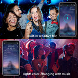 BT11+FSA6 RGB LED Strip Lights, IP65 Waterproof 9.8ft  LED Tape Light, Music Sync Color Changing Strip Lights, Smart App Control RGB Strip with Rechargeable Power Bank for Bedroom Room Home Party Decoration