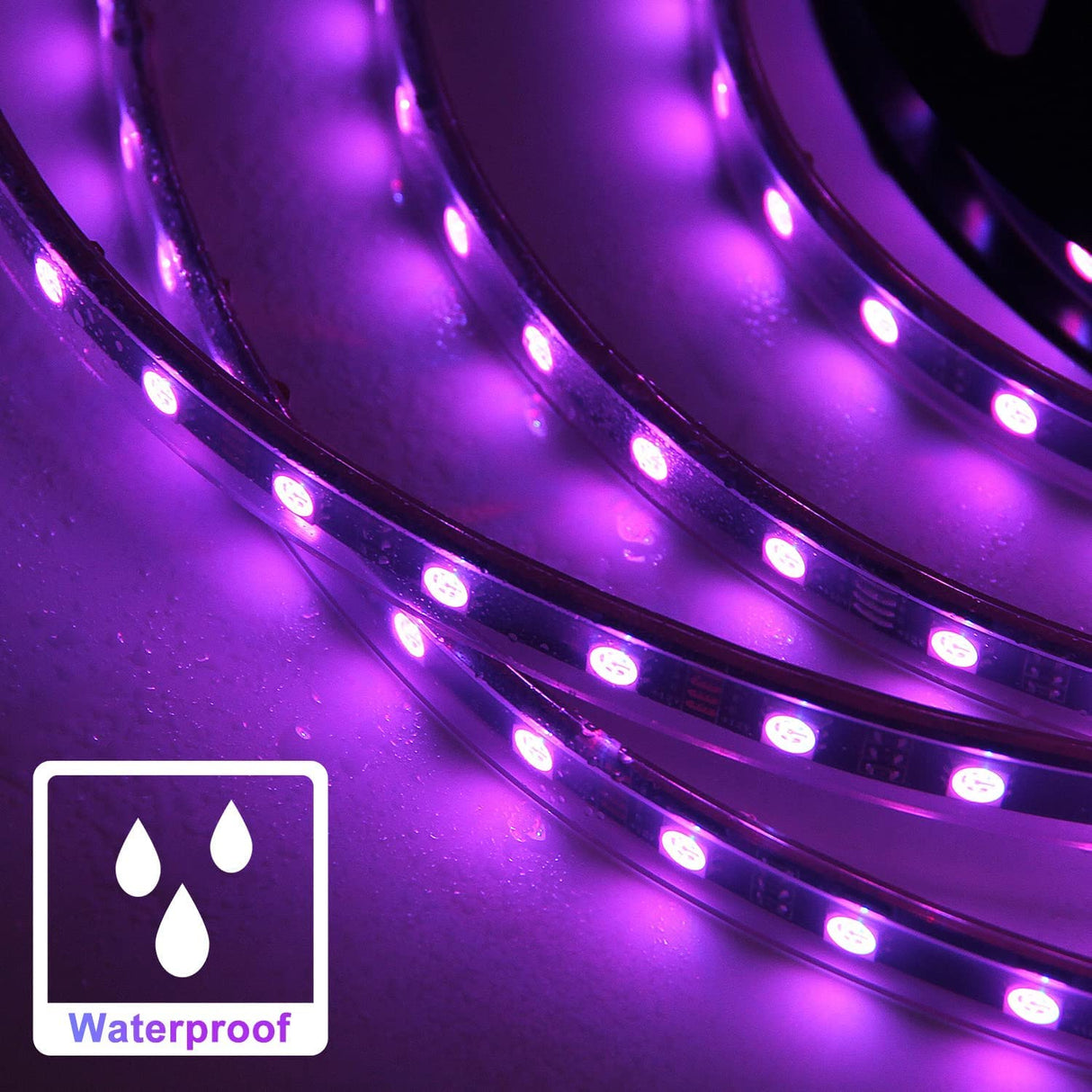 BT11+FSA6 RGB LED Strip Lights, IP65 Waterproof 9.8ft  LED Tape Light, Music Sync Color Changing Strip Lights, Smart App Control RGB Strip with Rechargeable Power Bank for Bedroom Room Home Party Decoration
