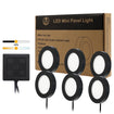 PL05 12V 1.8W CCT LED Puck Light 3000K-6000K with Wired Touch Sensor Switch for Studio Bedroom & Living Room