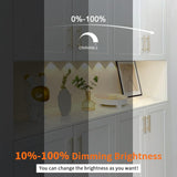 PL05 12V 1.8W CCT LED Puck Light 3000K-6000K with Wired Touch Sensor Switch for Studio Bedroom & Living Room