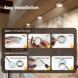 CB10 12V 1.8W Undercabinet Puck Light 4000K Surface Mounted LED Panel for Closet & Display Cabinet