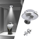 CF03 12V 1W Rotatable Recessed Mounted LED Panel Spotlight for Jewelry Showcase Display Cabinet and Cupboard