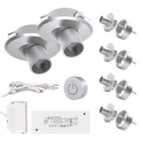 VST CF03 12V Dimmable Mini Spotlight Hardwired with Wireless Dimmer Switch Recessed or Surface Mount, Mini 360°Rotatable Downlight for Jewelry Showcase Display(1W 4000K )