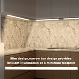 HS07 Under Cabinet Lighting Kit Dimmable LED Lights with Touch Control for Kitchen Counter Closet Shelf, Cool White(6500K)
