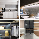 HS07 Under Cabinet Lighting Kit Dimmable LED Lights with Touch Control for Kitchen Counter Closet Shelf, Cool White(6500K)