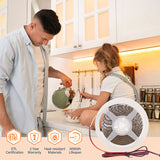 FS31 10mm LED Strip Light 12V 9.6W/m 3000K ETL Listed CRI 90+ with Soft Even Light for Bedroom and Cabinet (Black / White)