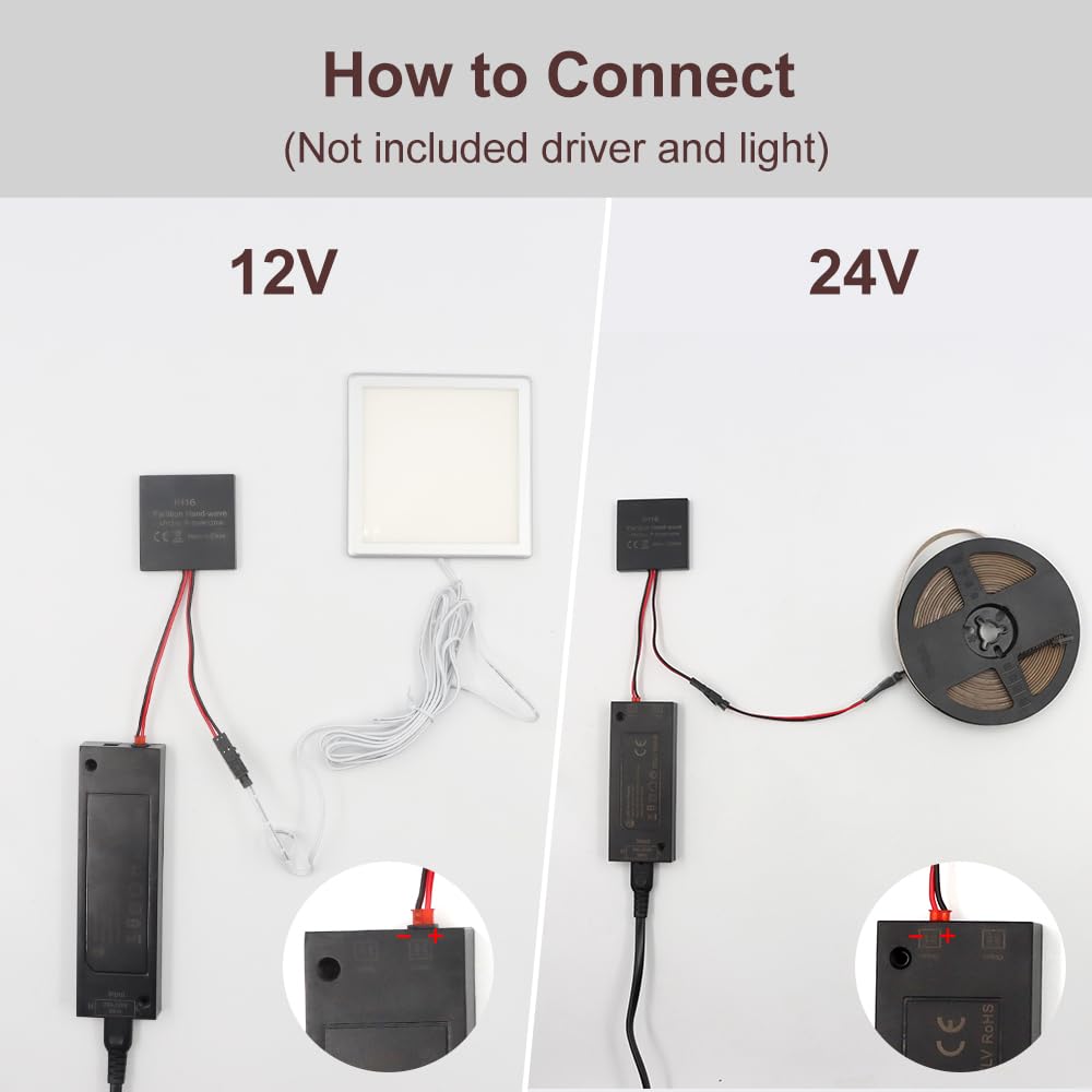 IH16 Spacer Handwave Sensor Switch – Surface Mounted, Handwave Control, for Modern Vanities or Workspace Lighting
