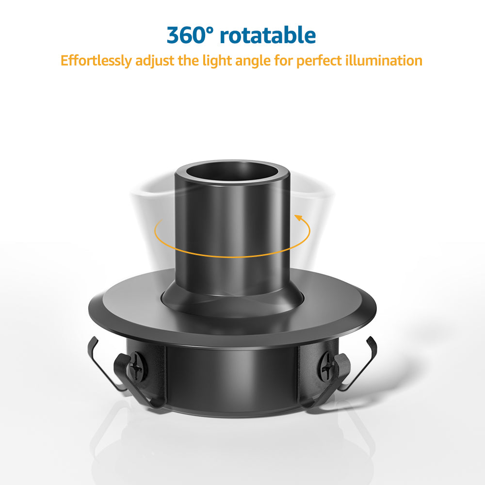 CF03 12V 1W 4000K Rotatable Recessed Mounted LED Panel Spotlight for Jewelry Showcase Display Cabinet & Cupboard