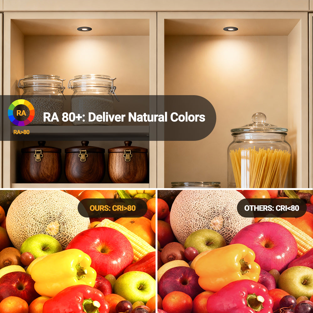 CB15 12V 1.5W 3000K Mini LED Puck Light Recessed Mounted for Bedroom Reading Room & Cloakroom