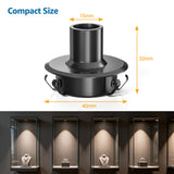 CF03 12V 1W 4000K Rotatable Recessed Mounted LED Panel Spotlight for Jewelry Showcase Display Cabinet & Cupboard
