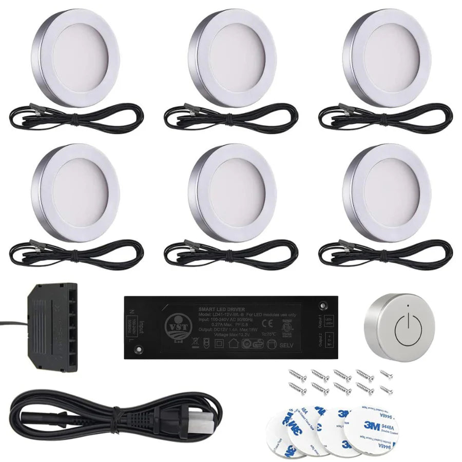 PL05 12V 1.8W LED Cabinet Light 3000K with Wireless Touch Sensor Switch for Bedroom Display Cabinet & Wine Cabinet