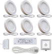 PL05 12V 1.8W LED  Cabinet Puck Light Fixture 4000K with Wired Touch Sensor Switch for Wardrobe Dining Room & Reading Room