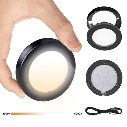 VST PL05 Cabinet Puck Light  12V 1.8W Mini Panel Light Recessed or Surface Mount LED Light for Kitchen, Wardrobe, Showcase Display