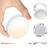PL05  12V 1.8W Cabinet Puck Light 3000K-6000K Recessd & Surface mounted for Kitchen Living Room & Bookshelf
