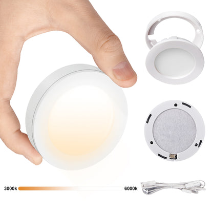 VST PL05 Cabinet Puck Light  12V 1.8W Mini Panel Light Recessed or Surface Mount LED Light for Kitchen, Wardrobe, Showcase Display