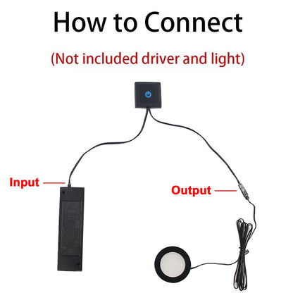 TS02 Dimmer Light Switch, IR Touch Dimmer Sensor Switch Door Switch for LED Lights