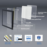 PL06 12V Ultra-thin Under Cabinet Light Kit, 0.31" LED Panel Light 2.5W Each (Total 7.5W), 4000K with Wireless Dimmer Switch, for Kitchen Display Cabinet Wine Cabinet