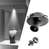 CF03 12V 1W Rotatable Recessed Mounted LED Panel Spotlight for Jewelry Showcase Display Cabinet and Cupboard