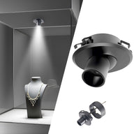 CF03 12V 1W Rotatable Recessed Mounted LED Panel Spotlight for Jewelry Showcase Display Cabinet and Cupboard
