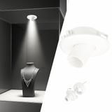 CF03 12V 1W 4000K Rotatable Recessed Mounted LED Panel Spotlight for Jewelry Showcase Display Cabinet & Cupboard