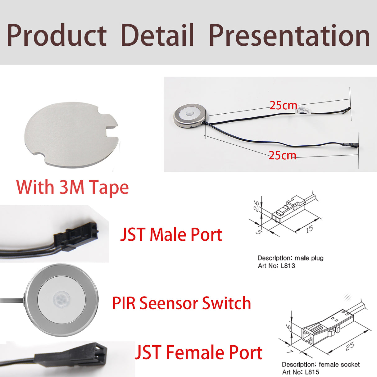 DC12-24V PIR Sensor Controller LED Motion Sensor Switch - Automatic ON-Off