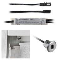 ID01 Motion Sensor Light Switch, Silver IR Sensor Switch Door Activated Light Switch for Closet Light LED Lights and Under Cabinet Lighting (DC 12/24V 3A)