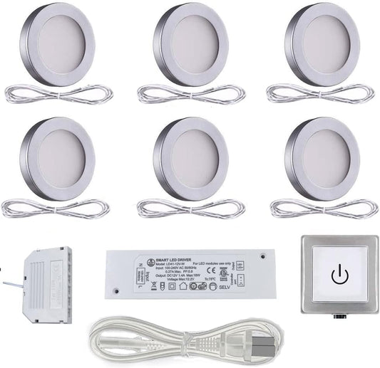 Under Cabinet Lighting 12V 2W Recessed LED Lights , Wired Dimmer Switch